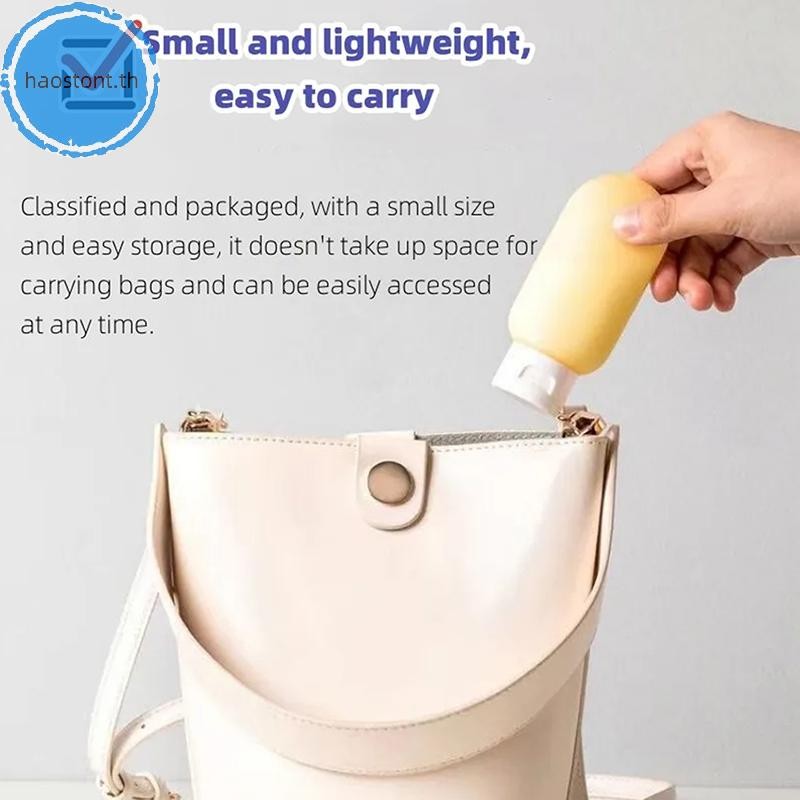 Haostont 1/3PCS Lot Travel ขวดรีฟิลชุดโลชั่นแชมพูเจลอาบน้ําหลอดเครื่องสําอางที่ว่างเปล่าคอนเทนเนอร์ของเหลวแบบพกพาเติมเครื่องมือ TH