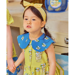【พร้อมส่ง จำนวนจำกัด】ชุดเดรสเด็กผู้หญิง IRIS KIDS bebe IKD2678 ลายเลมอนน่ารัก แขนกุด ถ่ายรูปสวย ผ้านิ่ม ระบายอากาศดี