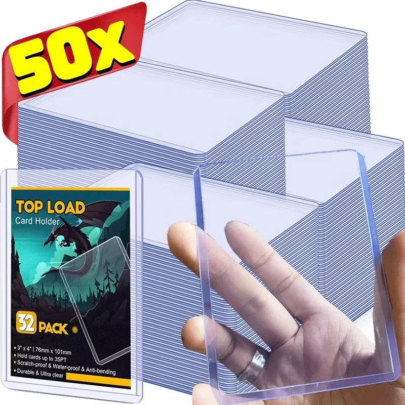 35จุด ปลอกการ์ดแข็ง พีวีซี โปร่งใส - การ์ดรวบรวมตัวป้องกันการ์ดกันฝุ่นเคสฝาครอบป้องกัน