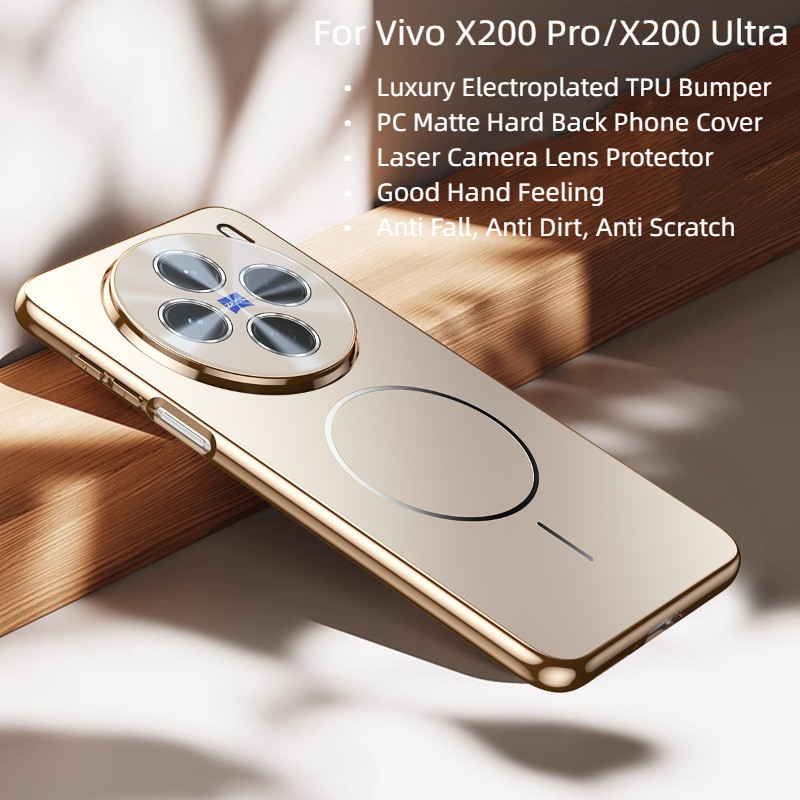 สําหรับVivo X300 Pro X200 Ultra X200 Pro X200Proกรณีหรูหราผิวรู้สึกMatte PC Hardแม่เหล็กฝาครอบโทรศัพท์ปลอกสําหรับVivo X300Pro X200S X200 Pro Mini