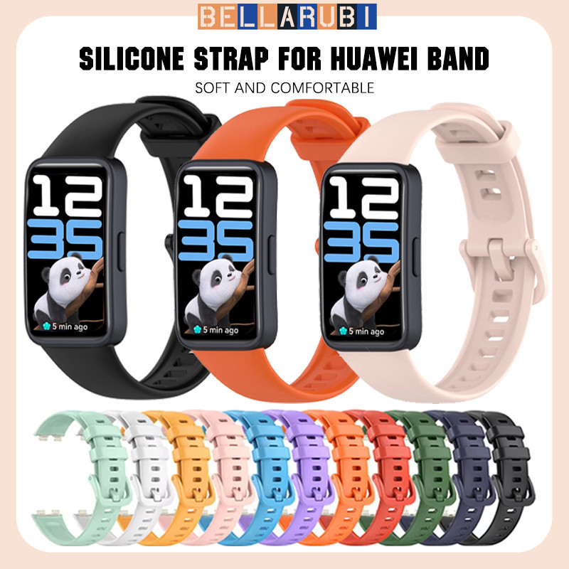 สายยาง for Huawei Band 10 9 8 Huawei Band 7 8 9 10 NFC สมาร์ทนาฬิกาสายซิลิโคน สร้อยข้อมือ Huawei Band 6 Honor Band 7 6