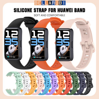 สายยาง for Huawei Band 10 9 8 Huawei Band 7 8 9 10 NFC สมาร์ทนาฬิกาสายซิลิโคน สร้อยข้อมือ Huawei Band 6 Honor Band 7 6
