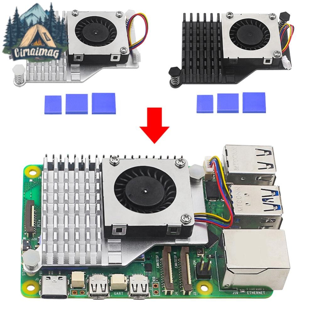 สําหรับ Raspberry Pi 5 Active Coolers พร้อมพัดลมระบายความร้อนปรับความเร็วได้สะดวก A