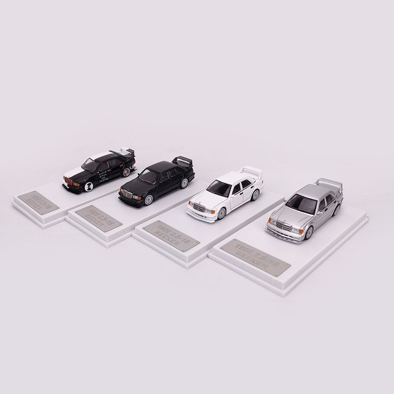 SEEKER 1: 64 Mercedes-Benz 190E 2.5-16 Evolution Premium Speed Black White Alloy Car Model Out of Pr