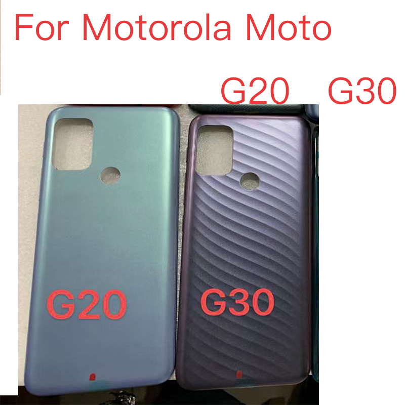1PCS สําหรับ Motorola Moto G20 Moto G30 MotoG20 MotoG30 ฝาหลังแบตเตอรี่ด้านหลังฝาหลังกรณีอะไหล่ซ่อม