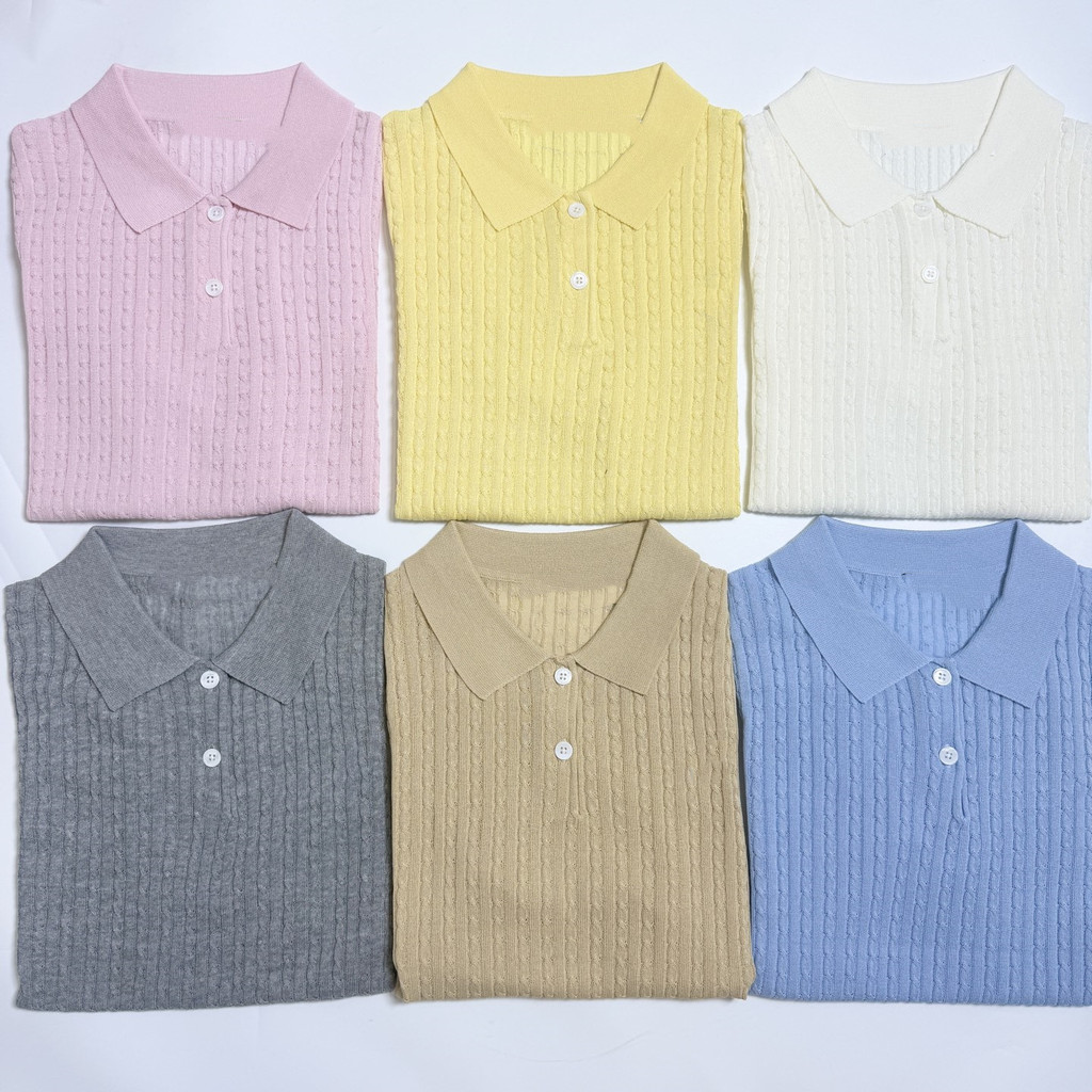 Ralph Lauren ฤดูร้อน 2025 สไตล์อเมริกัน ทรงกระชับ เสื้อยูกaat แขนสั้นลายปัก แบบคอโปโล สำหรับผู้หญิง