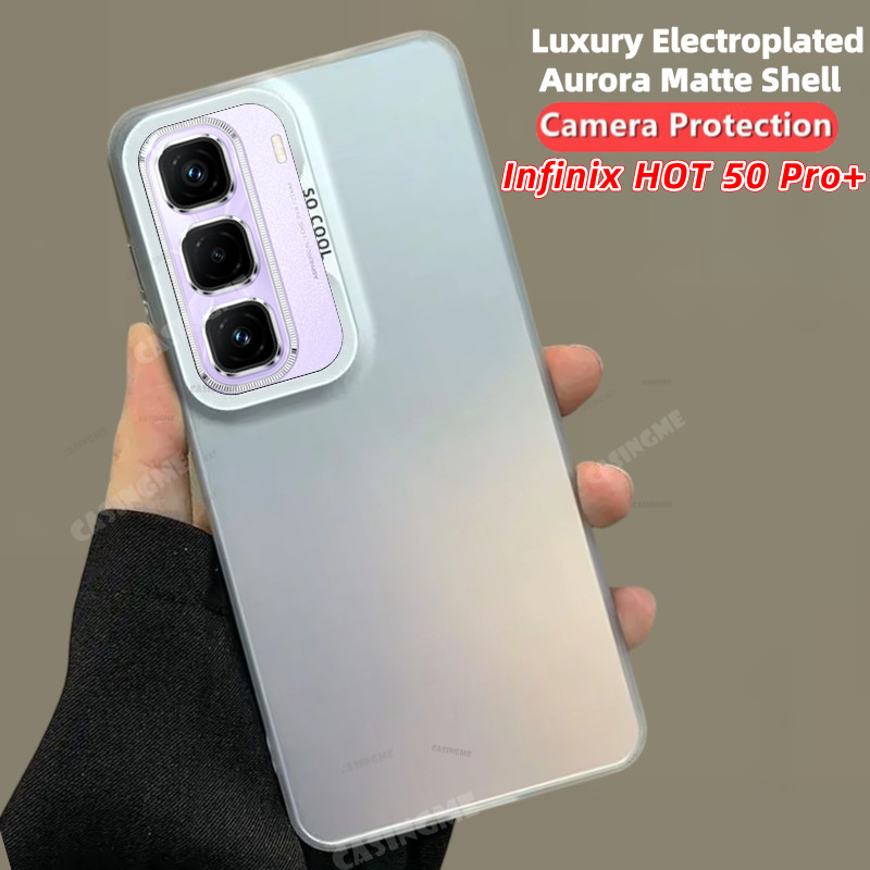 Infinix HOT 50 Pro Pro+ 2024 Aurora Skin Matte หรูหรากันกระแทก พร้อมกล้องป้องกัน รองรับ HOT 50 Pro Plus/50i/Hot50Pro+ 5G