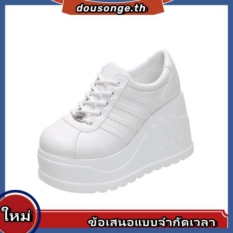 รองเท้าแพลตฟอร์ม ส้นตึก พื้นหนา ขนาดใหญ่ สีดํา สไตล์พังก์ ฮาราจูกุ แฟชั่นฤดูหนาว สําหรับผู้หญิง