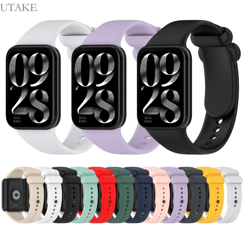 Utake Smartwatch band Breathable ซิลิโคน Wriststrap เปลี่ยนเข็มขัด Quick Release สร้อยข้อมือ Sweatproof สําหรับสมาร์ท band 8