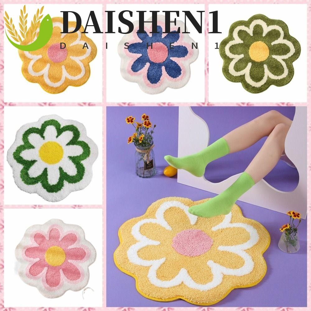 Daishen1 พรมรูปดอกไม ้ , พรมปูพื ้ นกลมแคชเมียร ์ , Creative Soft Skin Friendly น ่ ารักพรม Hoom Decor