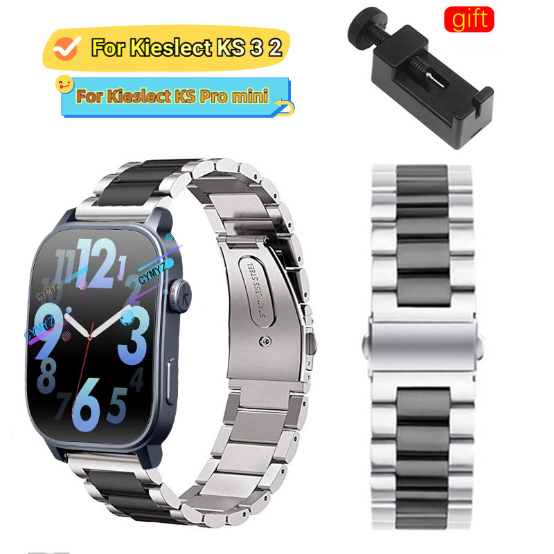 Kieslect KS 3 2 สาย สายโลหะสําหรับ Kieslect KS Pro mini strap สายรัดข้อมือกีฬา