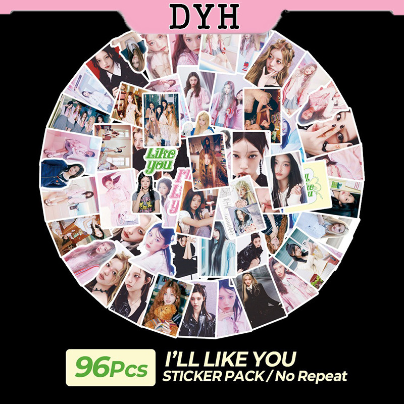 96 ชิ้น/เซ็ต ILLIT สติกเกอร์ KPOP ILL LIKE YOU สติกเกอร์ภาพ DIY ไดอารี่กระเป๋าเดินทางสติกเกอร์