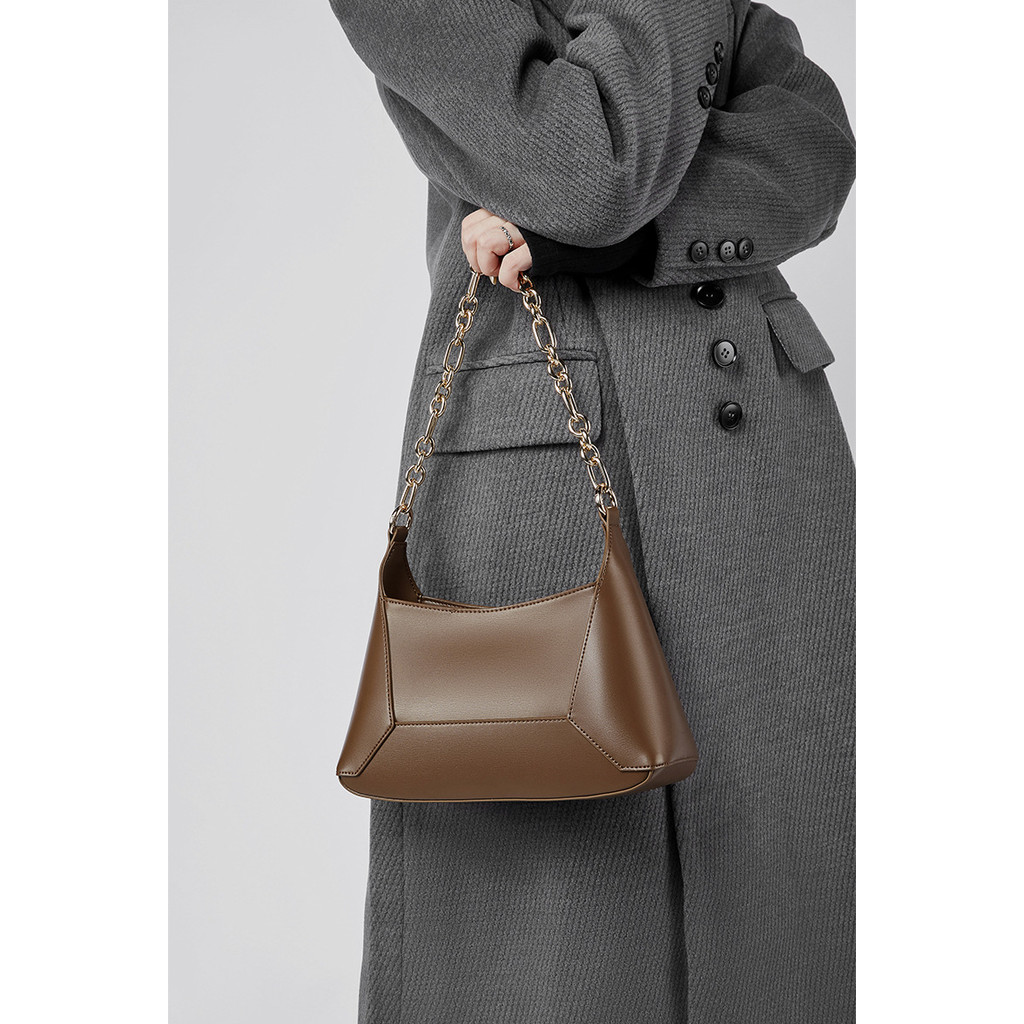 สไตล์ใหม่ของแท้หนัง Baguette Bag All-Match Underarm Bag Commuterไหล่Messengerกระเป๋าหญิง