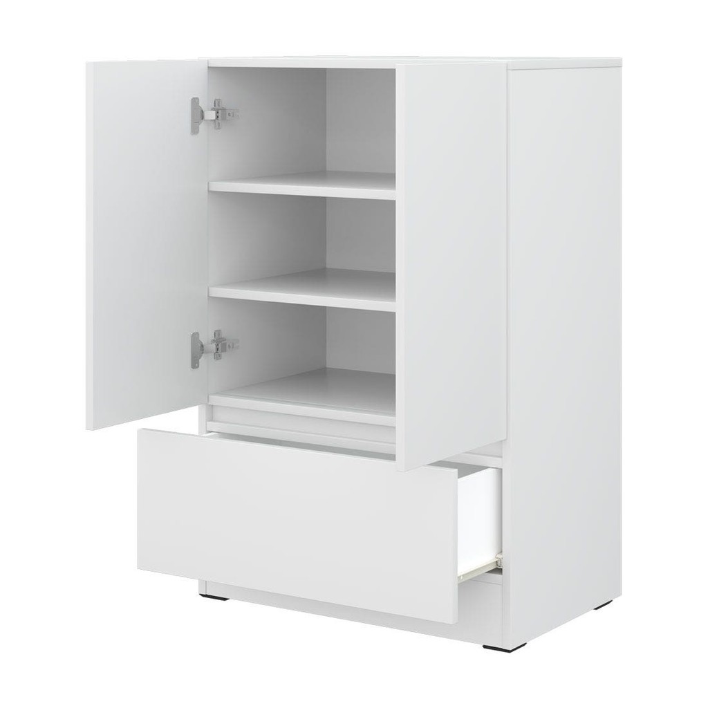 SB Design Square ตู้รองเท้า รุ่น Pura ขนาด 60 ซม. สีขาว (60x40x90)  แบรนด์ KONCEPT FURNITURE ราคา ถูกที่สุด ดีลบีเคเค แกลเลอรีภาพที่ 3