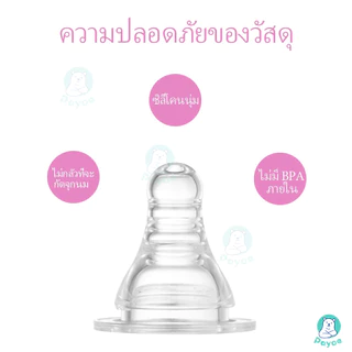 PAYOE จุกนม จุกหลอก พร้อมส่ง วัสดุ ซิลิกอนอินทรีย์ จุกนมคอแคบ จุกดูดนม มีขนาด S/M/L/+