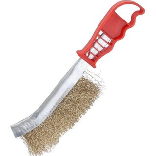 JIE HOME แปรงลวดทองเหลือง  (โค้ง) แปรงลวดทองเหลือง มีด้าม แป…