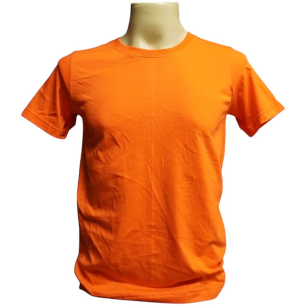 เสื้อยืดสีพื้น (สีส้ม) ผ้าคอตตอนแท้100% มี6ไซส์ S M L XL 2XL 3XL