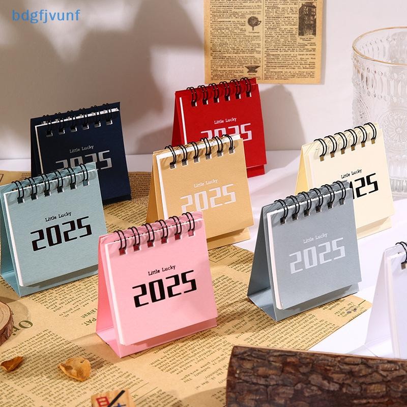 Bdgf 2025 ปฏิทินตั้งโต๊ะขนาดเล็กกระเป๋าพกพาที่เรียบง่ายปฏิทินวางแผนรายวันขนาดเล็กการจัดการเวลาตารางเดสก์ท็อปตกแต่ง ไทย