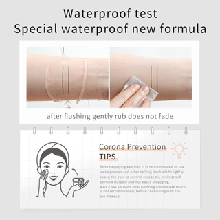 Zeesea อายไลเนอร์ติดทนนานสีดํา 10H กันน้ําอายไลเนอร์ติดทนนาน Highly Pigmented Eye แต่งหน้า Sweatproof Quick-Dry No-Smudge สีดําที่มีสีสัน Liquid แสตมป์ดินสอ