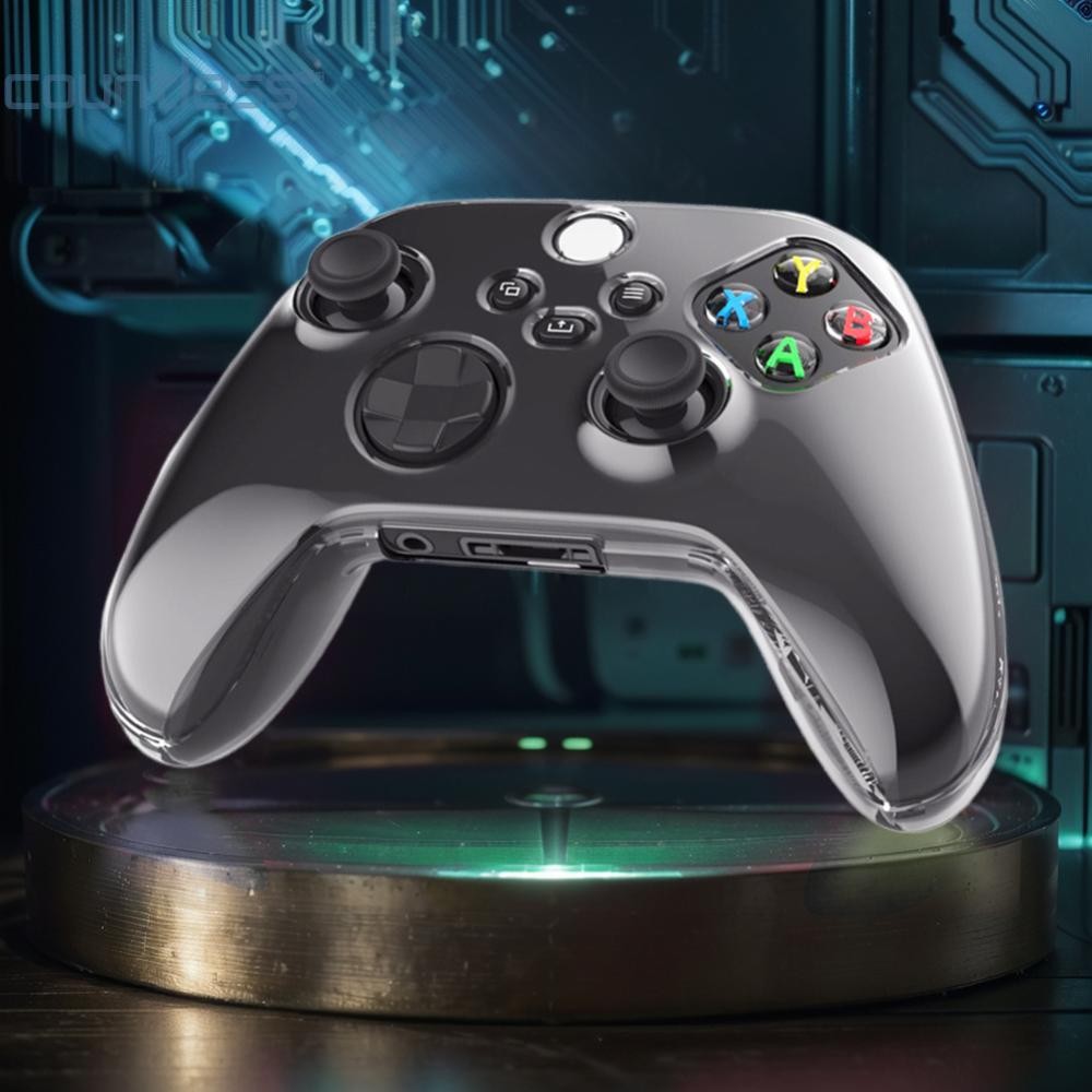 Anti-slip Transparent Skin Housing Case เคสคริสตัลใสสําหรับ Xbox Series X/S A [counterless.th]