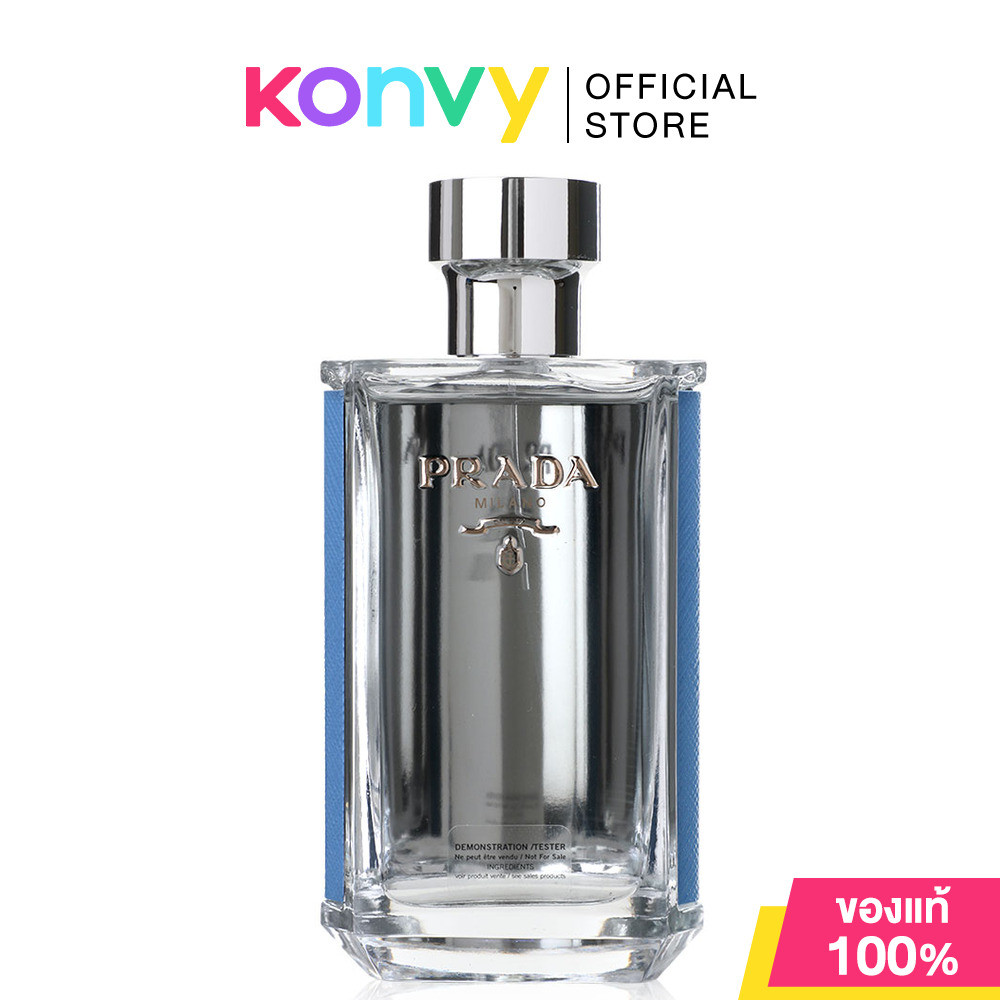 Prada L'Homme L'Eau EDT 100ml #Tester น้ำหอมปราด้าสำหรับผู้ชาย ที่ผสมผสานส่วนผสมที่คลาสสิคอย่างแอมเบ