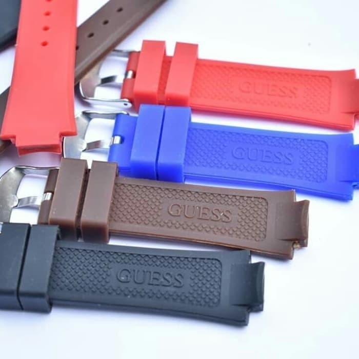 GC GUESS 20MM RUBBER STRAP GUESS WOMENS WATCH STRAP - สีน้ําเงิน