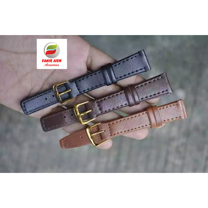 ALBA LEATHER WATCH STRAP 12MM 14MM 16MM 18MM 20MM UNIVERSAL LEATHER STRAP - สีน้ําตาลเข้ม, 20mm