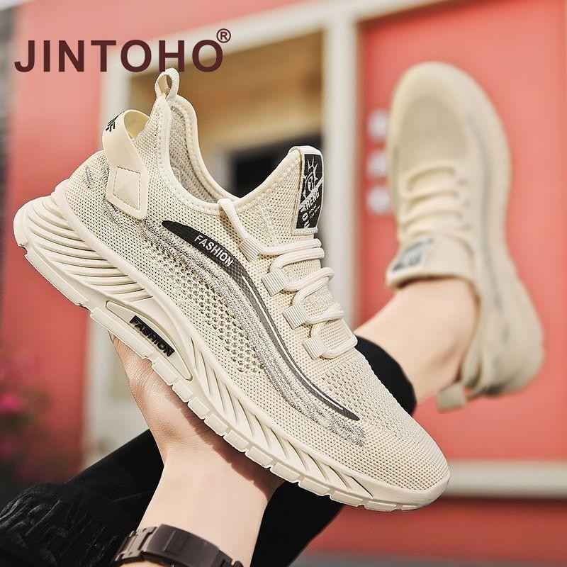 JINTOHO حذاء رياضي رجالي محبوك قابل للتهوية 2024 — صورة 4