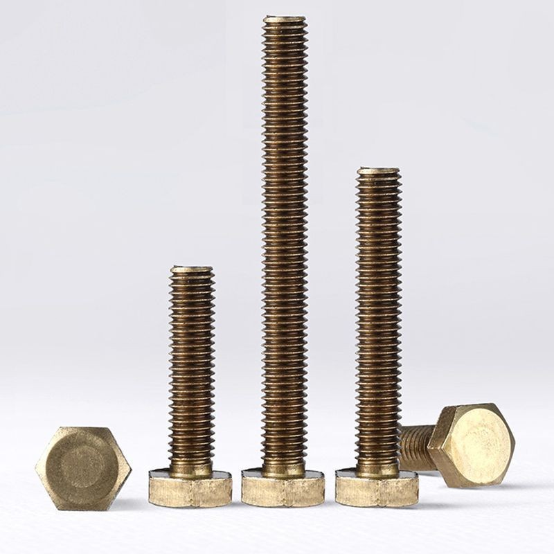 ทองแดงสกรูทองแดงภายนอกหกเหลี่ยม Bolt ทองแดงสกรูหกเหลี่ยมภายนอกทองเหลืองหกเหลี่ยมหัวสกรู M3M4M5M6M8