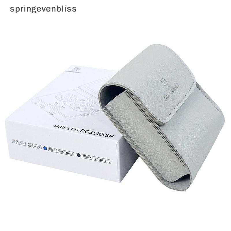 Springevenbliss เกมคอนโซลกระเป๋าเก็บสําหรับ ANBERNIC RG35XXSP คลาสสิกพับ Clam คอนโซลมือถือกระเป๋าเก็บ PU หนังกระเป๋า Springevenbliss
