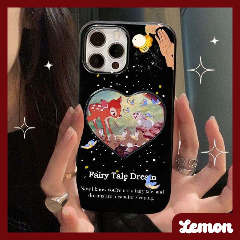 [Lemon] เคสโทรศัพท์มือถือ ซิลิโคนนุ่ม ลายกวางน่ารัก สีดําวาว สไตล์เกาหลีเรโทร สําหรับ Iphone 14 14pro 14plus 14promax 11 12 X XS XR XSMAX 11pro 12pro 12promax 13 13pro 13promax 7 8 7plus 8plus 8plus