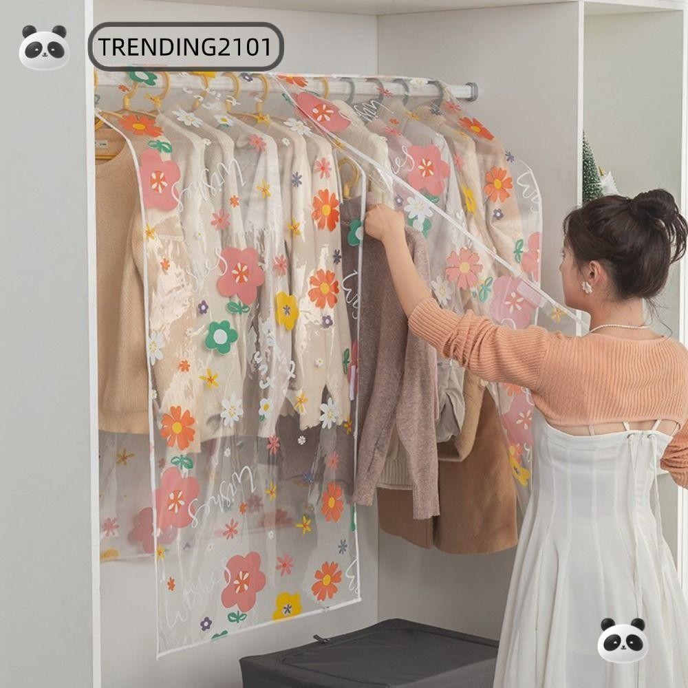 กําลังมาแรง2101 ผ้าคลุมกันฝุ่นเสื้อผ้า, ป้องกันการจัดเก็บชุดกันฝุ่นกันน้ํา, ผ้าบังฝุ่นความจุขนาดใหญ่ข้น