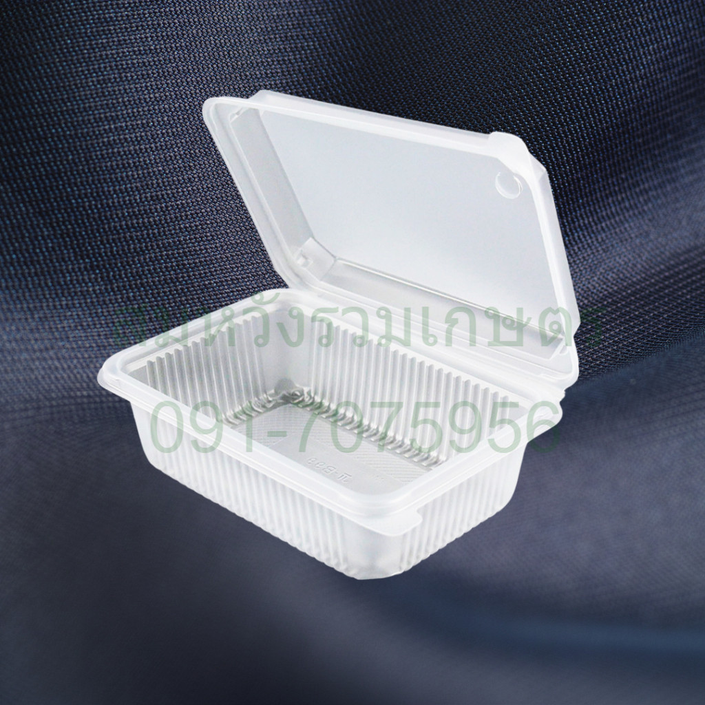 JT-B100 กล่องข้าวฝาติด 650ml. 1ช่อง กล่องพลาสติกใส่อาหาร PP 25ใบ/แพ็ค by ลุงสมหวัง - รูปที่ 2