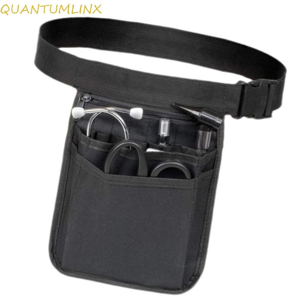 Quantuml เครื่องมือกระเป๋าคาดเอว,ผ้า Oxford กันน้ําพยาบาลกระเป๋า Multiuse Multi Pocket หลายช่องแบบพกพาชุดเครื่องมือฮาร์ดแวร์พยาบาล Essentials