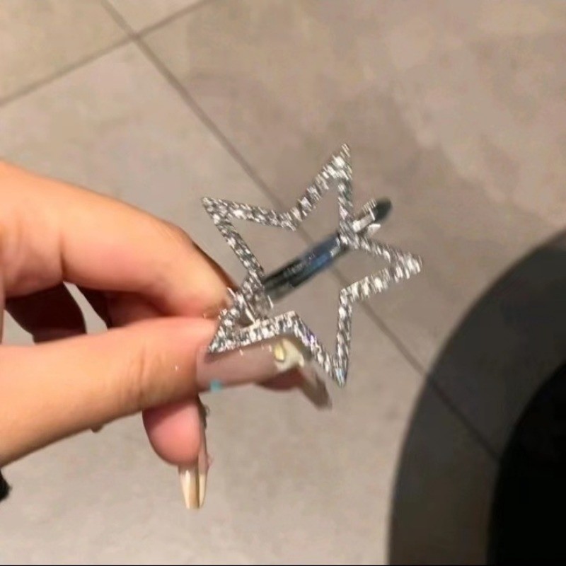 แฟชั่น Bling Zircon Silver Star Hairpin Bangs คลิปเจ้าหญิง Headwear เครื่องประดับผม ราคา ถูกที่สุด ดีลบีเคเค แกลเลอรีภาพที่ 5