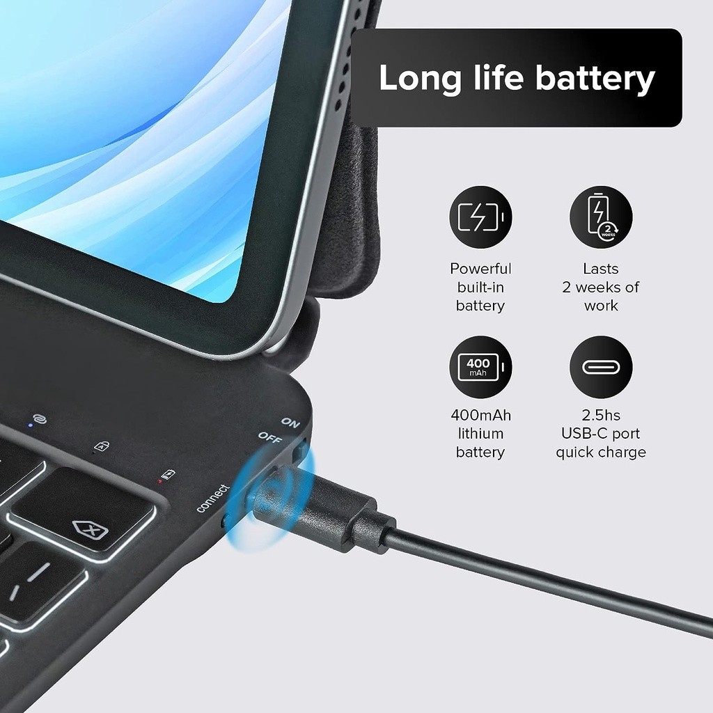 คีย์บอร์ดแม่เหล็กลอยสําหรับ iPad 11 Pro 11 10 10.9 Air M3 2025 Air5 4 12.9 2018-2022 Keyboard ไร้สายแบ็คไลท์คีย์บอร์ดเคส