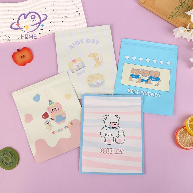 [mayhome] 10 ชิ้นน่ารักการ์ตูนรูปแบบขนมขบเคี้ยวถุงปิดผนึก Multiolor พลาสติกบิสกิตขนมถุงบรรจุภัณฑ์เครื่องประดับนํากลับมาใช้ใหม่ของขวัญถุงเก็บ {TH}