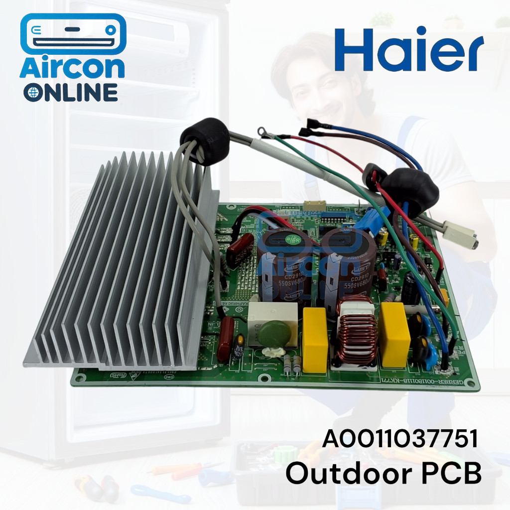 Outdoor PCB แอร์ HAIER รุ่น HSU-18VQRA, HSU-18CQAA,CE-18VPATC และรุ่นอื่นๆตามรายละเอียด รหัสสินค้า A0011037751 ของแท้… ราคา ถูกที่สุด ดีลบีเคเค แกลเลอรีภาพที่ 5
