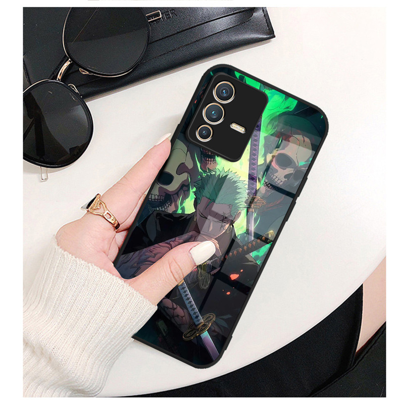 เคสกระจก VIVO V23 5g V23pro 5g เคสกระจกนิรภัยฮาร์ดฝาหลังขอบซิลิคอนอ่อน ราคา ถูกที่สุด ดีลบีเคเค แกลเลอรีภาพที่ 3