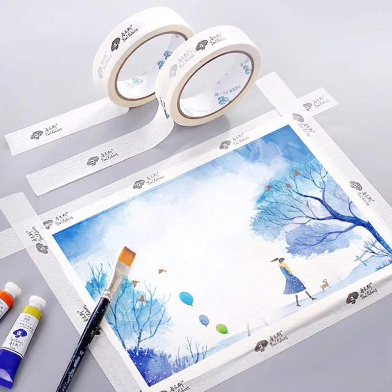 Paul Rubens เทปสีน้ํา 25mmx20m Sketch จิตรกรรมภาพวาดสีน้ํามันศิลปิน Washi เทป Sketch Fixation Sticky Traceless