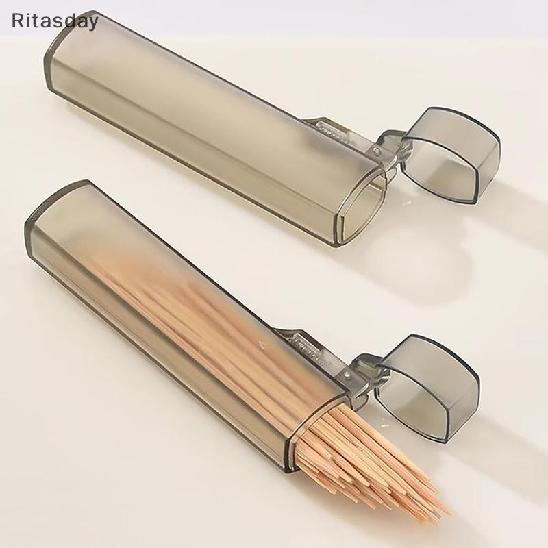 Ritasday แบบพกพากล่องเก็บโปร่งใส Travel ไม้จิ้มฟันกล่องผ้าฝ้าย Simple วัตถุขนาดเล็ก Band-aid การจําแนกกล่องตกแต่งใหม่