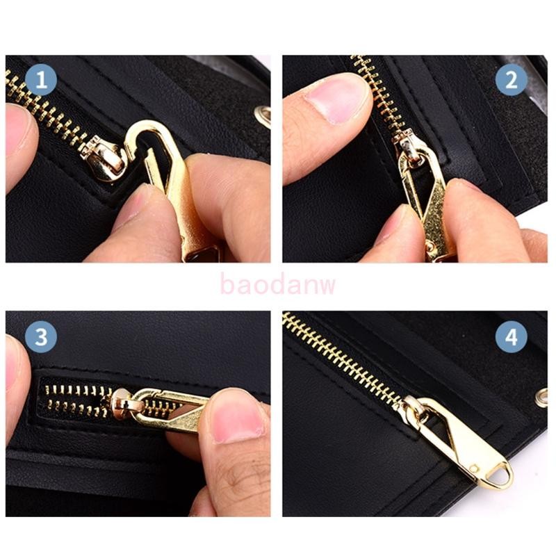 Bdw 1PC ซิปดึงเปลี่ยนชุดซ่อม Slider Pull Tab Universal Fixer ซิปโลหะสําหรับหัว