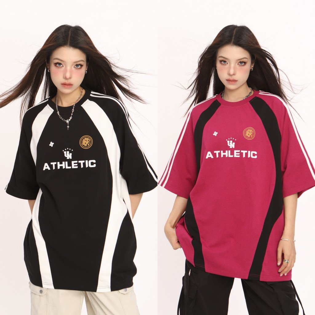 Hotgirl พร้อมส่ง เสื้อยืดแขนสั้นผู้หญิง เสื้อยืดลำลองทรงหลวม oversize รุ่นใหม่ พิมพ์ลายย้อนยุค สไตล์อเมริกัน