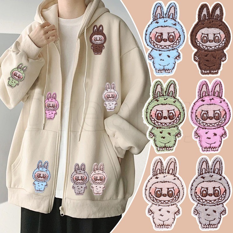 น่ารัก Labubu Self กาวแพทช์ - DIY Clothe กางเกงยีนส์หมวกกระเป๋า Patch - อุปกรณ์เย็บผ้า - แพทช์เสื้อผ้า - ซ่อมเสื้อผ้า Applique - ปักแพทช์ - สําหรับเย็บผ้าเสื้อผ้า