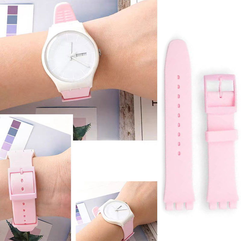 SWATCH ยางซิลิโคนนาฬิกาสําหรับ ตัวอย่าง สายนาฬิกา12มิลลิเมตร16มิลลิเมตร17มิลลิเมตร19มิลลิเมตร20มิลลิเมตรสร้อยข้อมือ ใช่404 เซอร์103 อิลส์195นุ่มที่มีสีสันสายรัดข้อมือสายนาฬิกาข้อมือกีฬากั