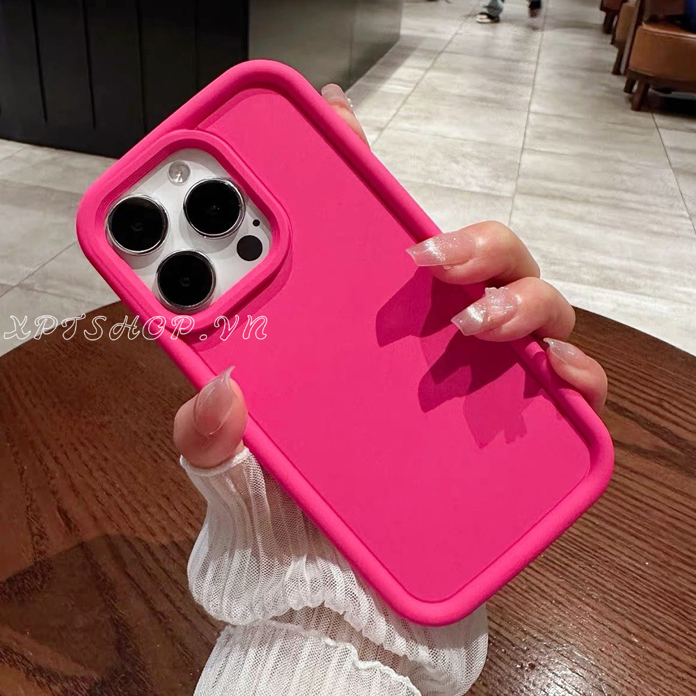กรอบรูปสีทึบปกป้องเคสโทรศัพท์สําหรับiphone 16 Pro Max 16 Plus 15 Pro Max 15 14 13 12 11 Pro Maxปลอกนุ่มกันกระแทก