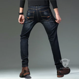 Eaglade กางเกงยีนส์ผ้ายืดลําลองสีน้ําเงินเข้ม 816 C03