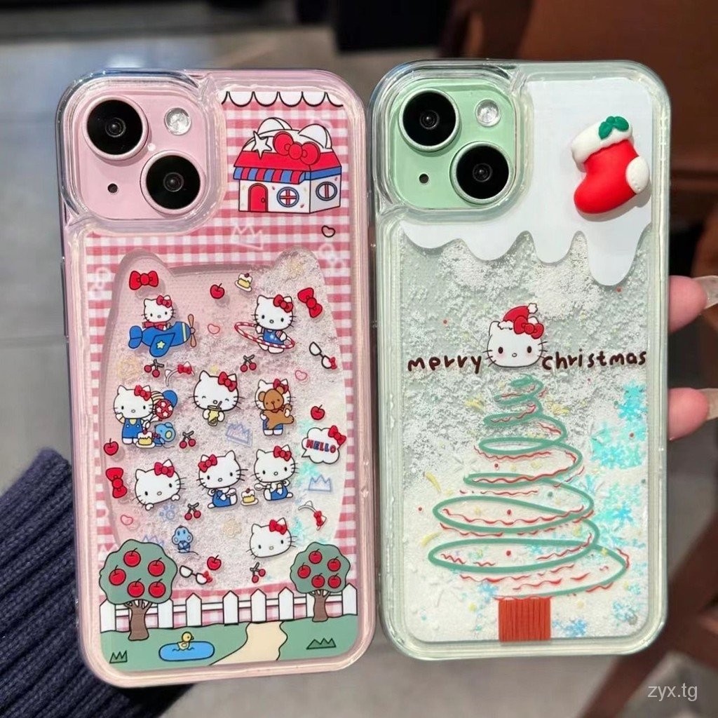 INS ลายการ์ตูนเฉพาะสำหรับ Hello Kitty เคสโทรศัพท์สำหรับ iphone15/14PROMAX สำหรับ iPhone 13/12/11 uvic