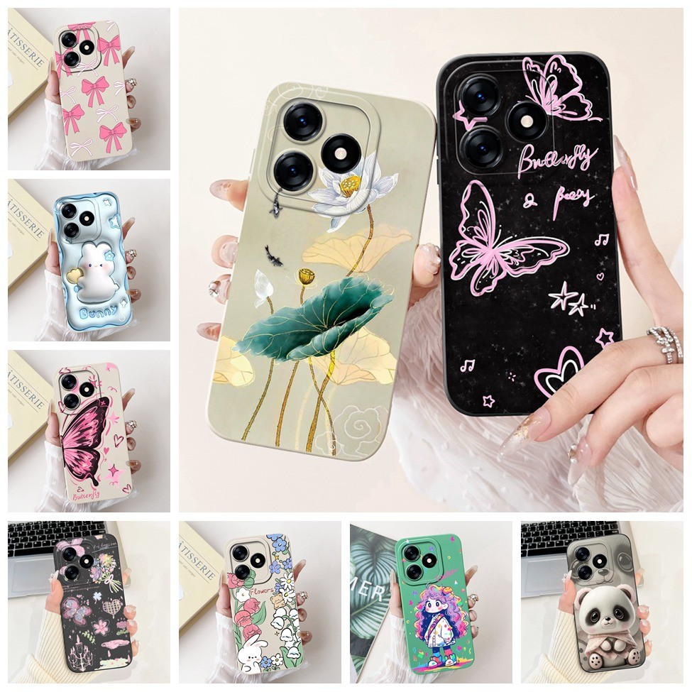 Tecno Spark 10 10C 10Proกรณี10 5Gแฟชั่นความงามผีเสื้อดอกไม้แมวน่ารักปกหลังTecno Spark 10 Proเคสโทรศั