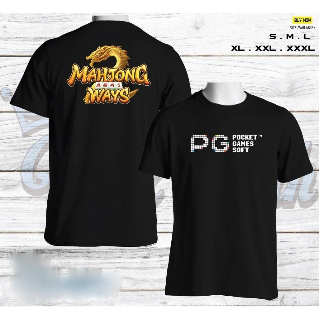 เสื้อยืดพิมพ์ลายพรีเมี่ยม ใหม่ เสื้อยืด พิมพ์ลาย PG Mahjong Pocket Games คุณภาพดี เสื้อยืดคอตตอนฤดูร้อน S-3XL